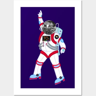 Disco Ball Astronaut Posters and Art